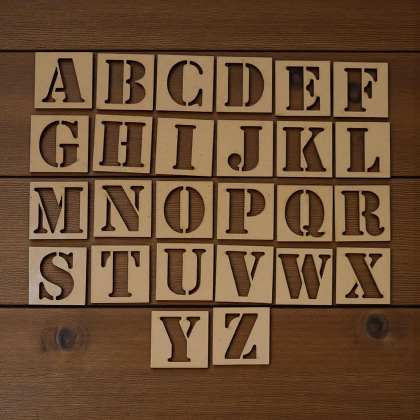 Alphabet Stencils Set – Reusable A to Z Letter Stencils for Kids Learning, Art, Craft, Painting and Drawing view 2