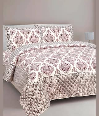 Bombay Spreads Cotton 1 Double King Bedsheet with 2 Pillow Covers ( Maroon )