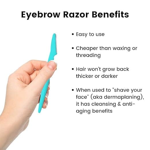 Tinkle Eyebrow Razor for Women, Reusable & Biodegradable/Quick & Easy Facial Hair Removal At Home Women Face Razor/Razor For Face & Eyebrow 6 Pieces with Safety Cover view 4