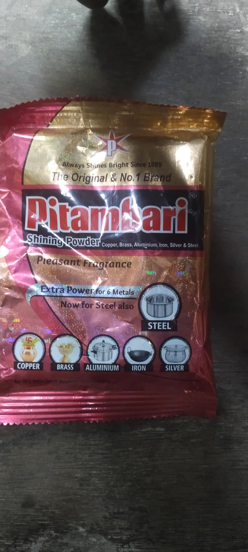 Pitambari shining powder Steel Silver
