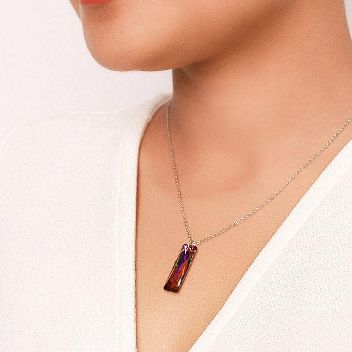 Silver Rainbow Burst Pendant with Chain view 2