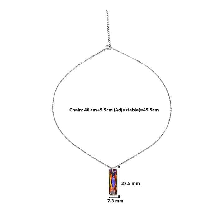 Silver Rainbow Burst Pendant with Chain view 4