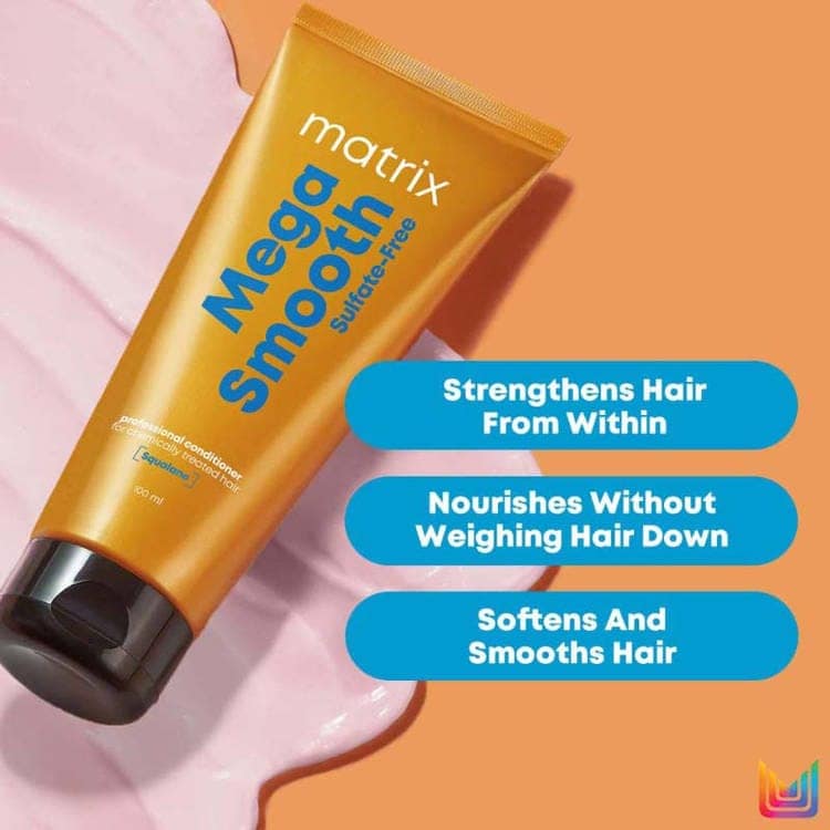 Matrix Professional Mega Smooth Sulfate-free Shampoo and Conditioner For Bond Repair (200ml+100ml) Pack of 2 view 4