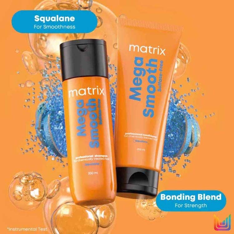 Matrix Professional Mega Smooth Sulfate-free Shampoo and Conditioner For Bond Repair (200ml+100ml) Pack of 2 view 6