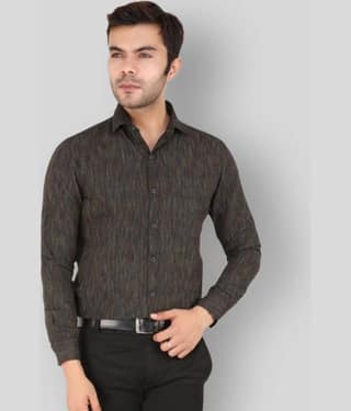 Latest Chikan - Cotton Blend Regular Fit Orange Men's Casual Shirt ( Pack of 1 )