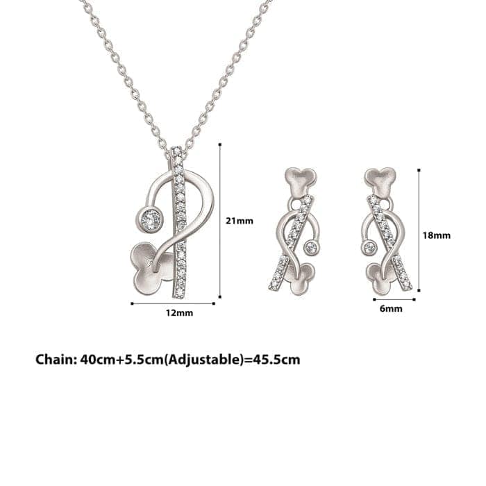 Silver Cluster Pendant Set view 5