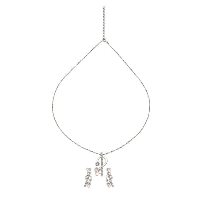 Silver Cluster Pendant Set view 6