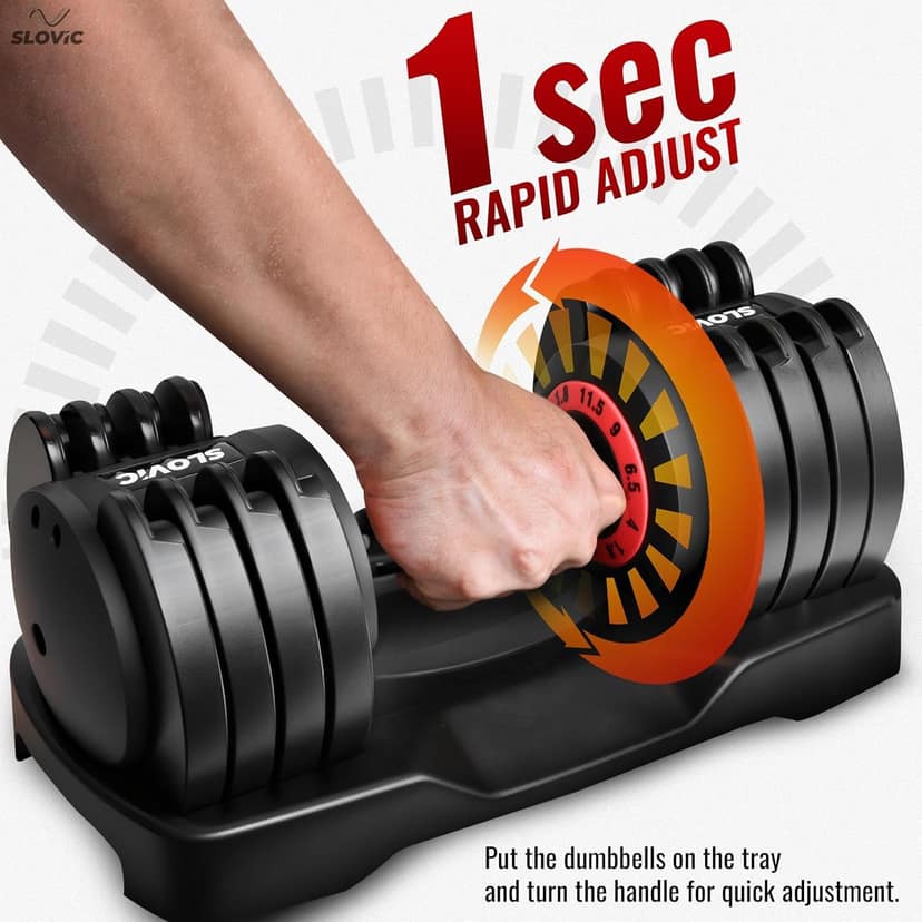 Slovic Adjustable Dumbbell Single Piece - 11.5 kg view 3