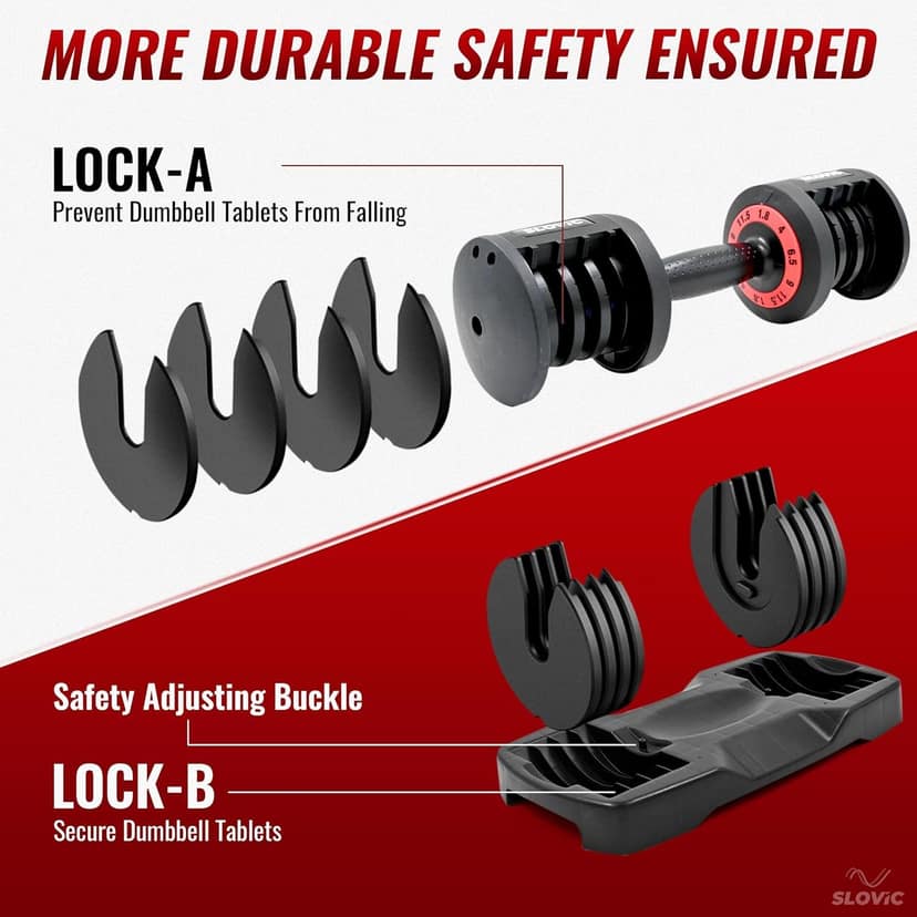 Slovic Adjustable Dumbbell Single Piece - 11.5 kg view 4