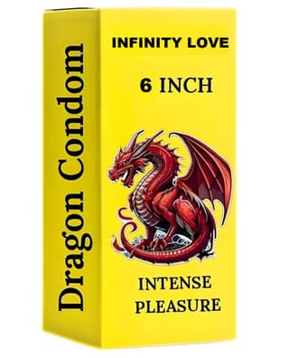 INFINITY LOVE Dragon Condome For Men 6-inch Durable Size Skin-Friendly Silicone Comfortable Fit – Single Piece | Ultra Soft | Long Lasted