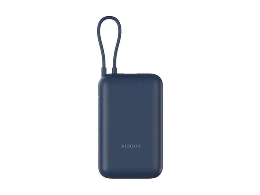 MI Pocket Power Bank 10000mAh with Built-in Cable - Blue