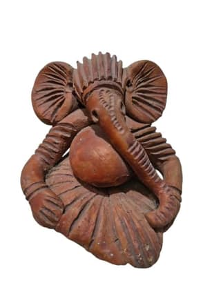 Handcrafted Terracotta Ganesha Idol for Home Decor & Spiritual Gifting