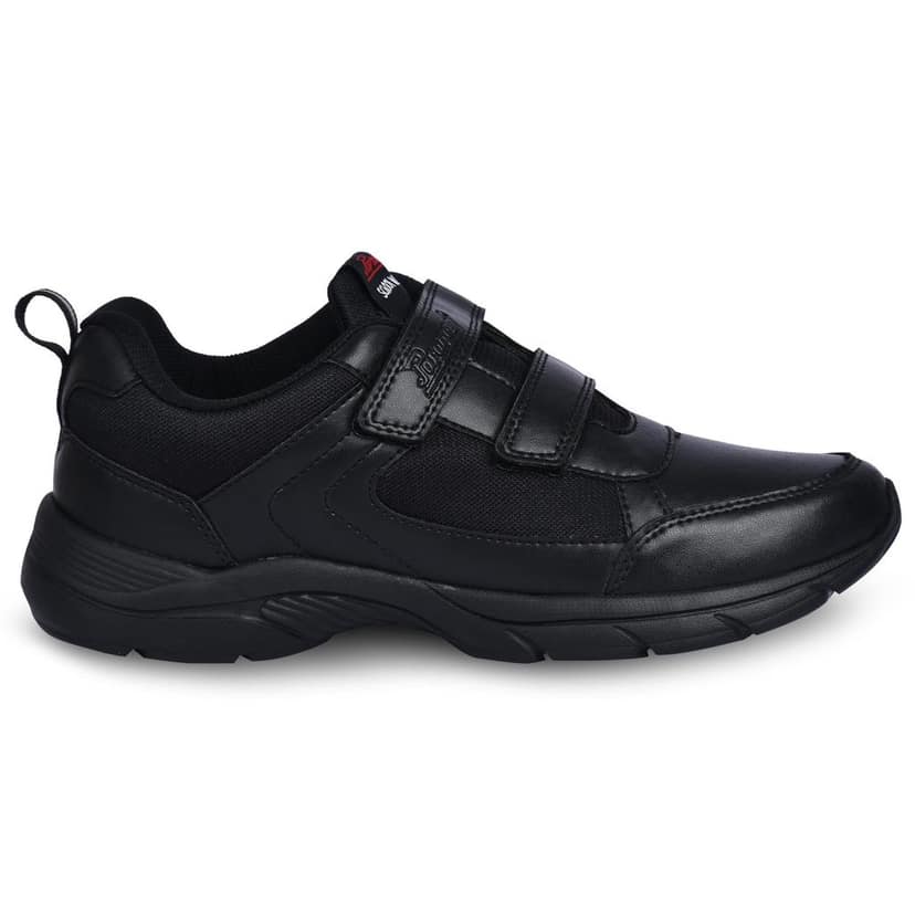 Paragon Ultra Comfortable, Lightweight and Durable Boy's Black School Shoes for Everyday Use | Black Uniform Shoes with Velcro Closure and Breathable Outer Fabric view 7