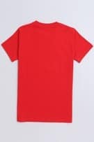 Ninos Dreams Cotton Unisex Christmas Tshirt Half Sleeves with 3 Gnomes Printed-Red view 2