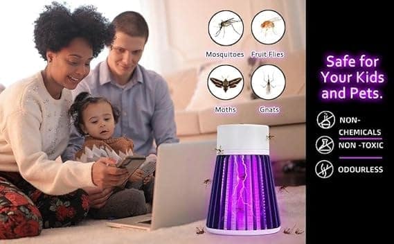 Mosquito Killer Lamp USB Powered Electric Bug Zapper with UV Light for Home & Bedroom view 2