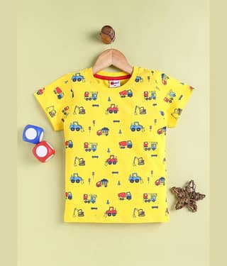 Mars Infiniti Pack of 1 Baby Boys Cotton T-Shirt ( Yellow )