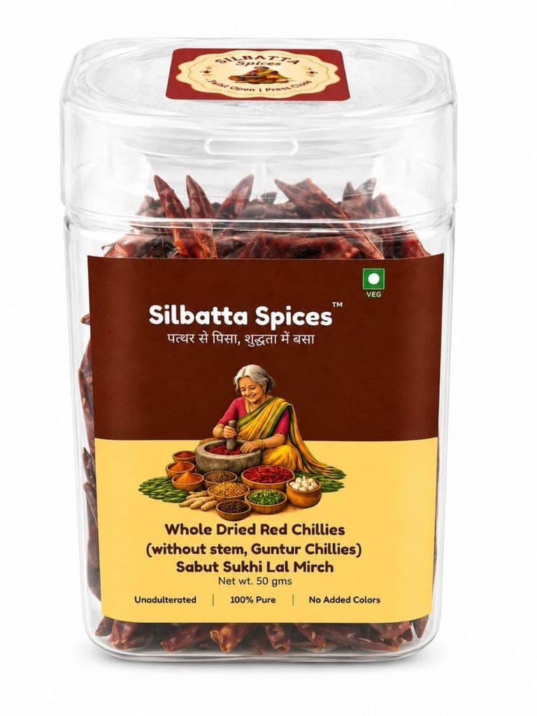 Silbatta Spices Whole Dried Red Chillies | Sabut Sukhi Lal Mirch