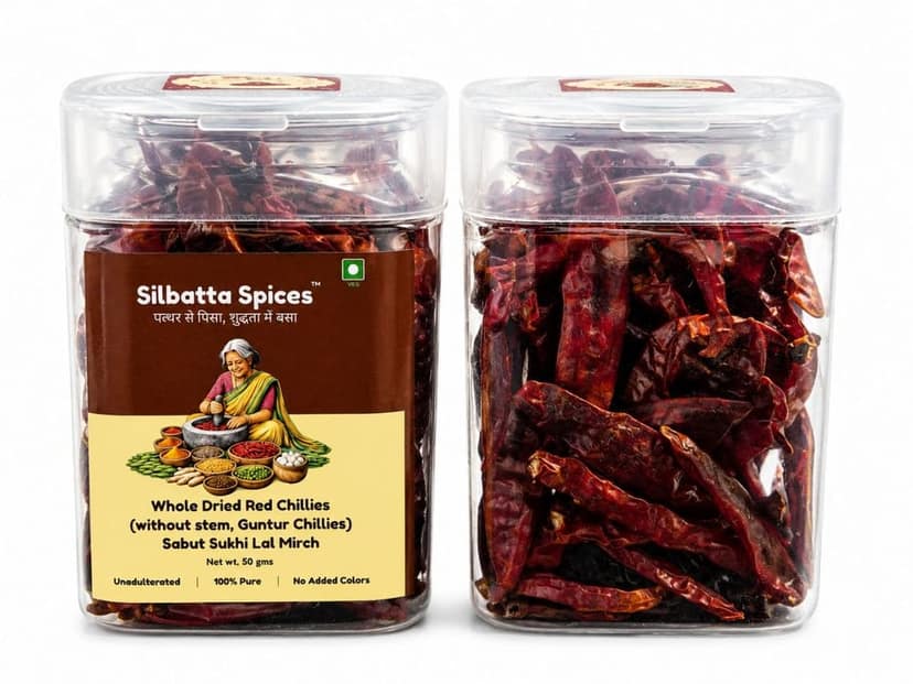 Silbatta Spices Whole Dried Red Chillies | Sabut Sukhi Lal Mirch view 4