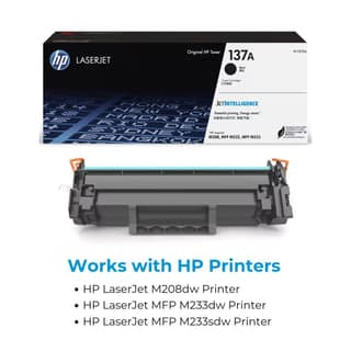 HP 137A Black Original LaserJet Toner Cartridge (W1370A)