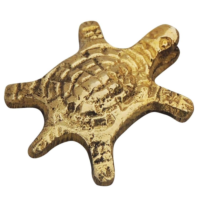 Brass Showpiece Tortoise, Turtle [Kachua] Small Statue, Height : 0.5 Inch (ZMAS184 C) view 4