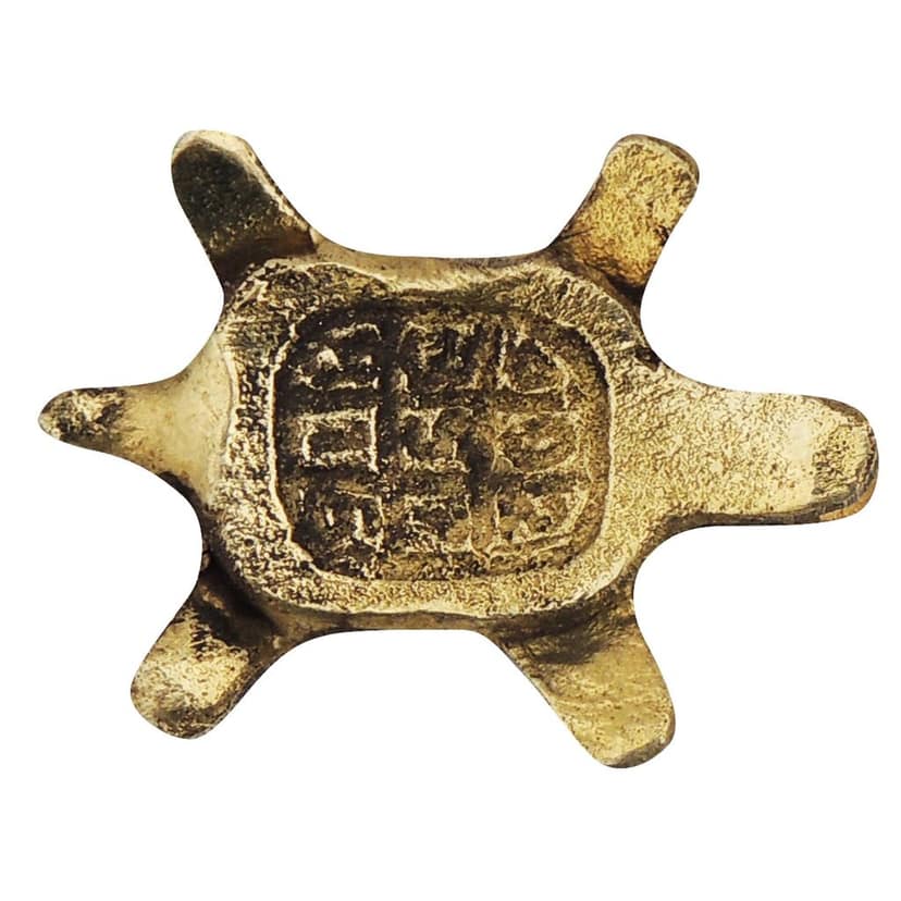 Brass Showpiece Tortoise, Turtle [Kachua] Small Statue, Height : 0.5 Inch (ZMAS184 C) view 5
