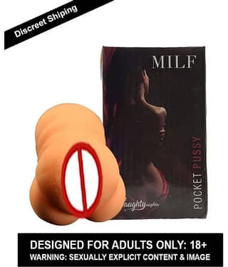 Male Masturbator Vaginal Flesh Pocket Pussy Light Sex Toy for Men Realistic Pocket Stroker-MILF