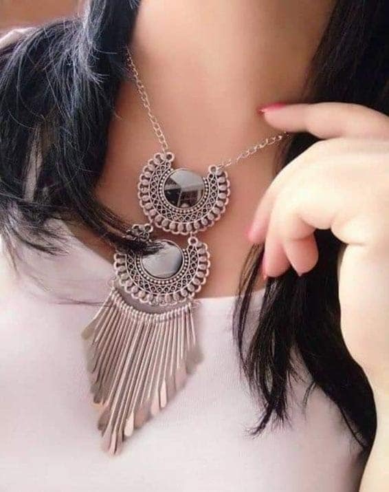 Festive Oxidized Charm Pendant Ensemble view 2