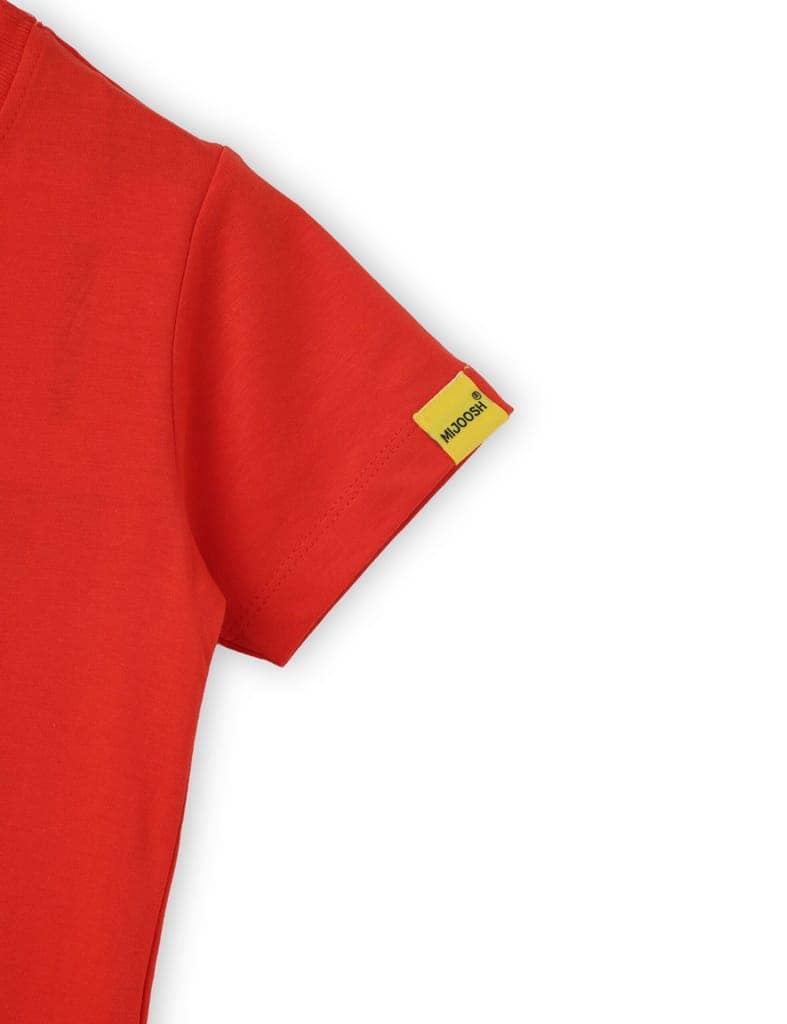 Boys T shirt Cotton Fiery Red Joystick view 4