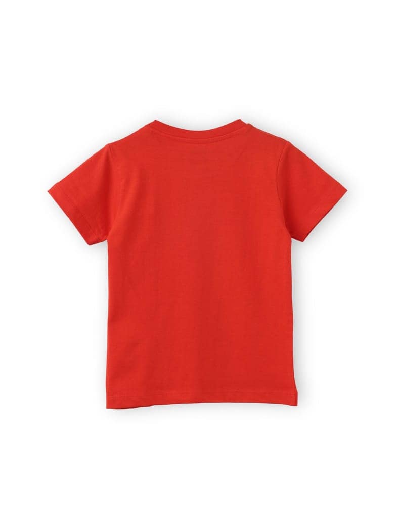 Boys T shirt Cotton Fiery Red Joystick view 5