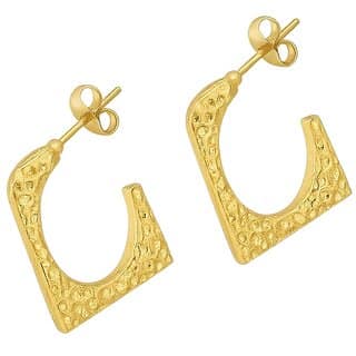 Kimti 18K Gold Plated Half Hoop Anti Tarnish Earring