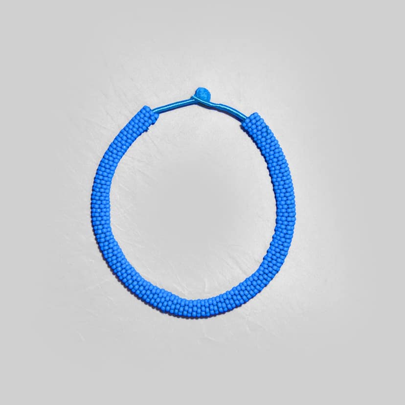 Tribes India Handcrafted Sky Blue Necklace view 2