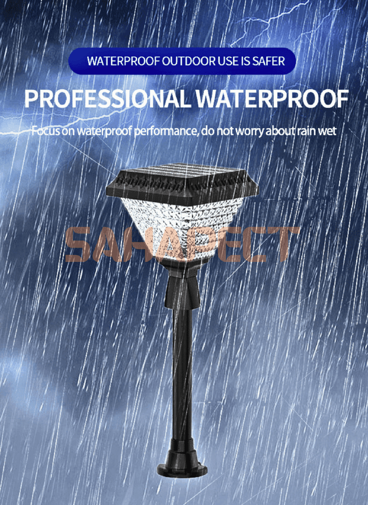 SAHAPECT 33 LED 10 W Square Solar LED Light, Solar Gate Pillar Post Ground Light, Outdoor Waterproof Light, Multi Color RGB Lamp With Remote view 4