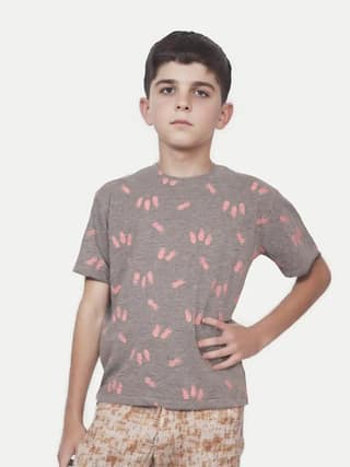 Boys AOP Grey Tshirt