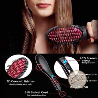 Right traders SIMPLY HAIR STRAIGHTENER STRAIGHT CERAMIC HAIR STRAIGHTENER BRUSH