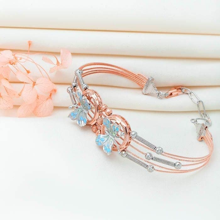 Rose Gold Butterfly High Bracelet view 3
