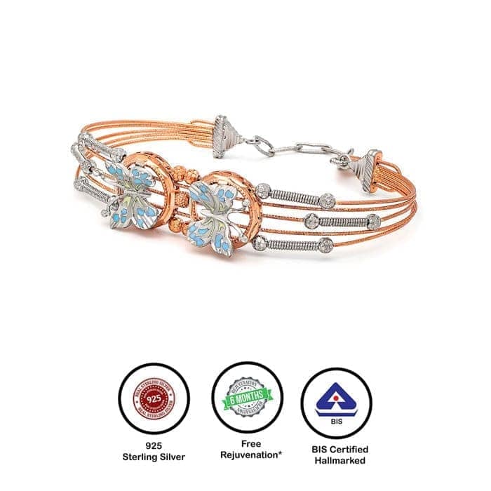 Rose Gold Butterfly High Bracelet view 7