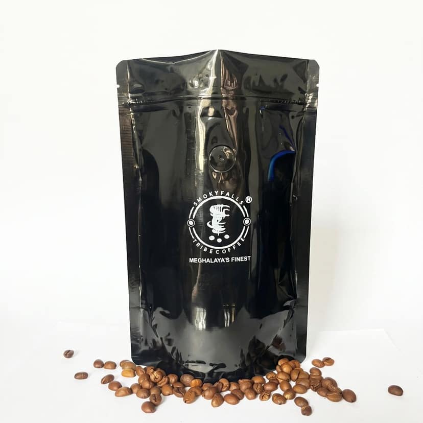 DARK ROASTED COFFEE BEANS - ARABICA - ROBUSTA BLEND - 1000 gm - One sealed coffee pouch