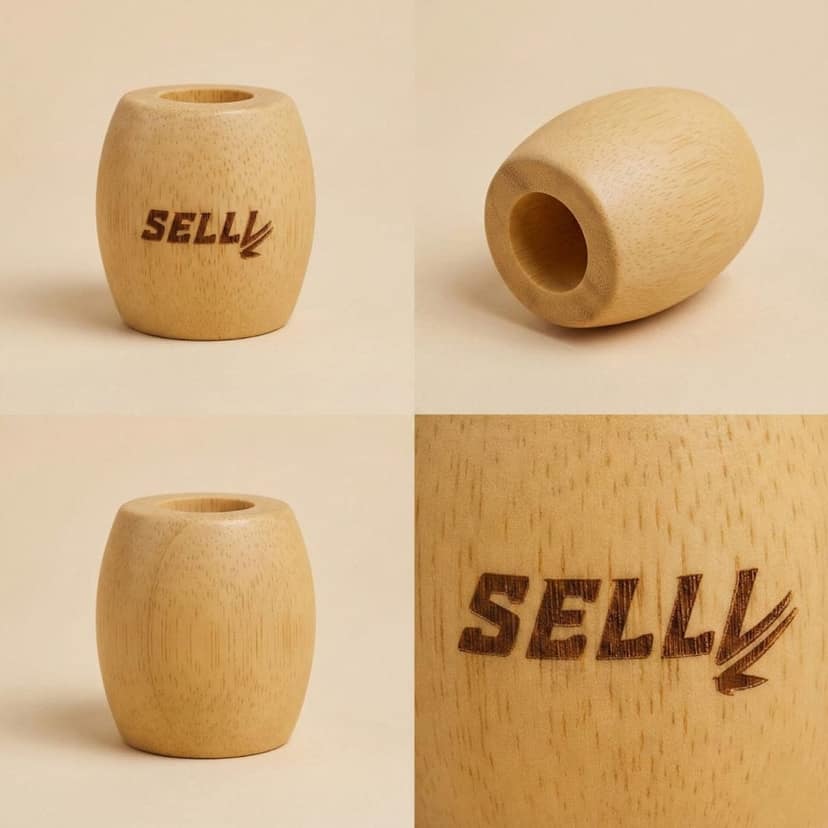 Bamboo Brush Holder view 2