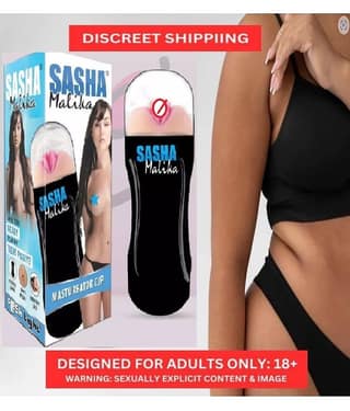 SASHA MALE POCKET PUSSY MASTURBATOR CUP WITH FREE LUBE