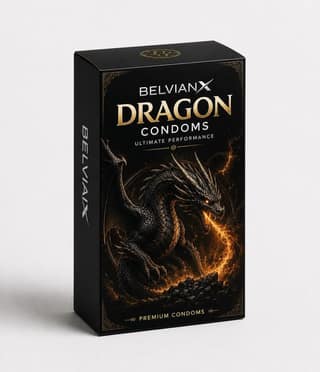 BelvianX Premium Size Dragon 6 Inch Condom For Men | Dragon condom 6 inch big size 1 Pcs.