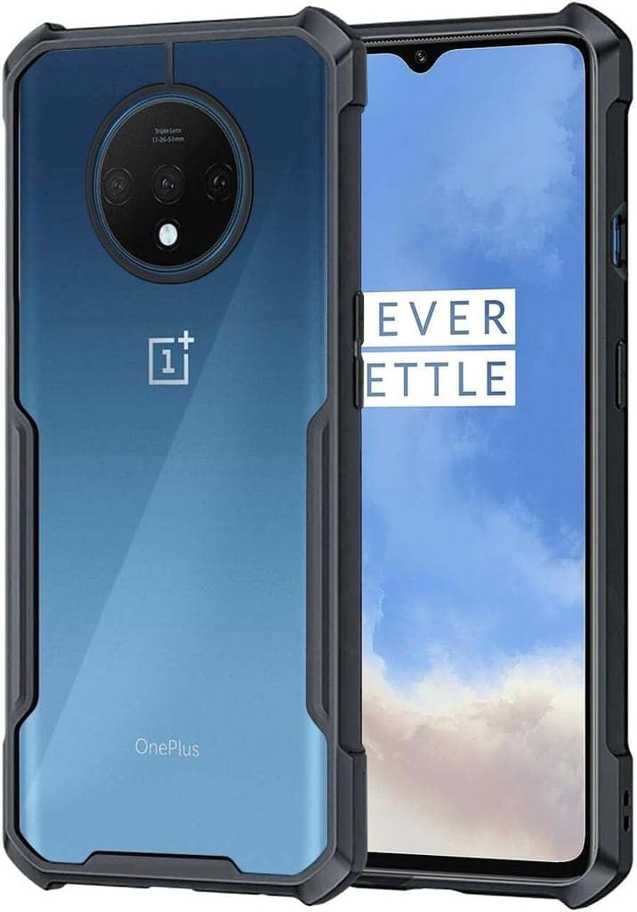 PLUGTECH Slim Shockproof Case | Matte Black Soft | Drop Protection | Precise Cutouts | Premium Mobile Cover for Oneplus 7T