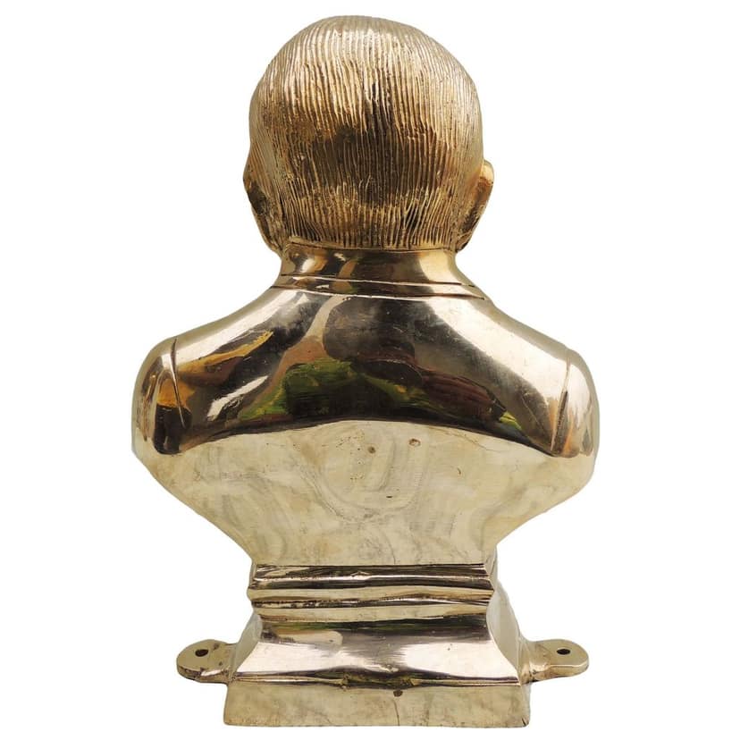 Brass Showpiece Ambedker Face - Inspirational Wall or Table Decor, Height : 10 Inch (BSMAS534 A) view 3