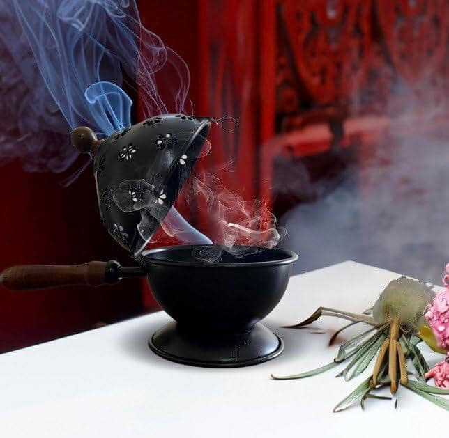 Ahina Traditional Metal Dhoop Dani – Handcrafted Incense Burner for Pooja, Meditation & Aromatherapy view 2