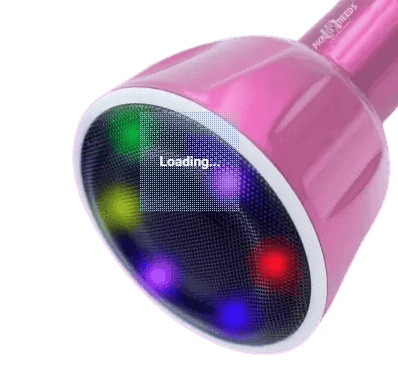 Superier Quality With LED Wireless Bluetooth Microphone Connection Player Speaker 2-in1 With Recording + USB+FM Microphone (Pink) view 2