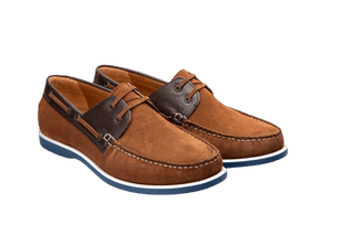 HILL BIRD Utle Brown lace-up Leather Boat Shoes