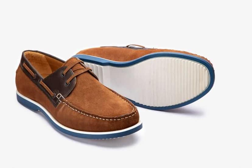 HILL BIRD Utle Brown lace-up Leather Boat Shoes view 3