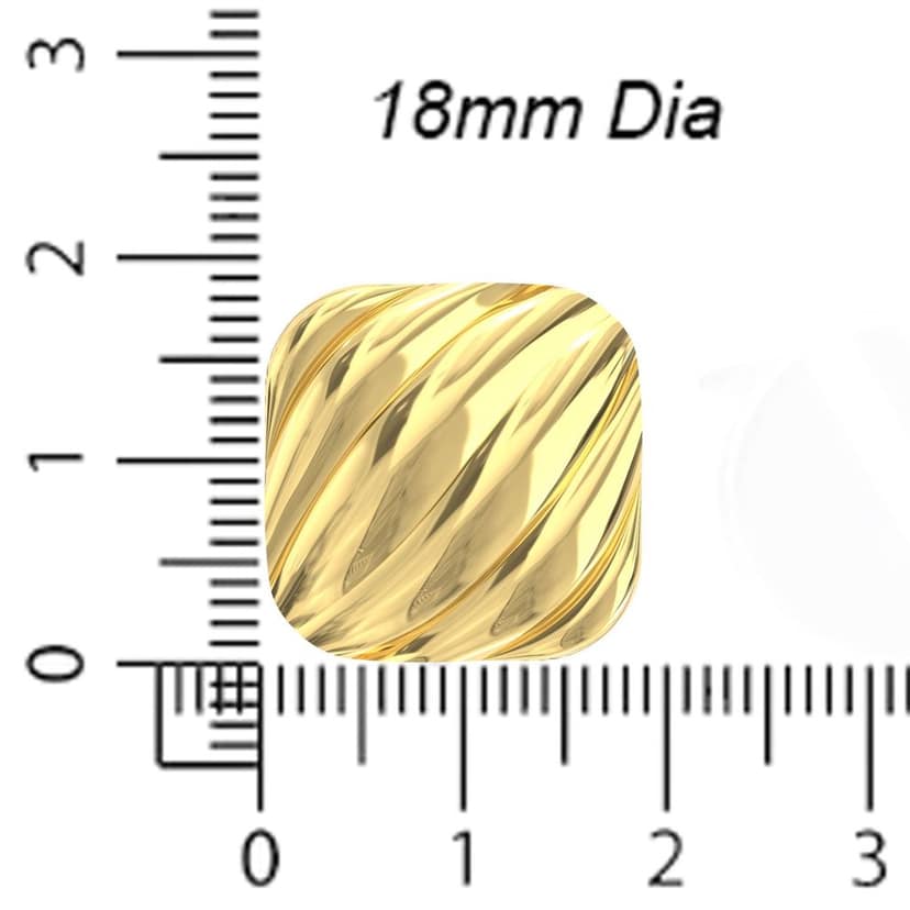 The Smart Buttons - Gold Colour Plated Shirt Button Cover Cufflinks for Men - Waves Style view 6