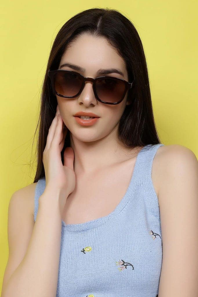 Eyenaks Stylish Wayfare Sunglasses for Men and Women | 100% UV Protection | Polycarbonate Lenses for Durability and Metal Hinges | Pack of 1 (Brown) view 5