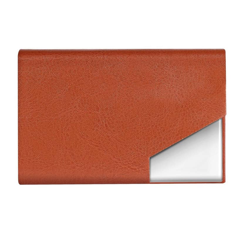Small Pocket-Sized Metal ID, Credit-Debit Card Holder with Magnetic Shut Button for Men & Women-B view 3