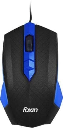 Foxin Smart-Blue Wired Optical Mouse (USB 2.0)